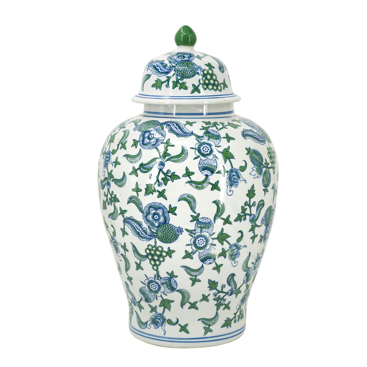 Porcelain Blue And White Cherry Blossom Ginger Jar Vases and Jars| Roots Furniture