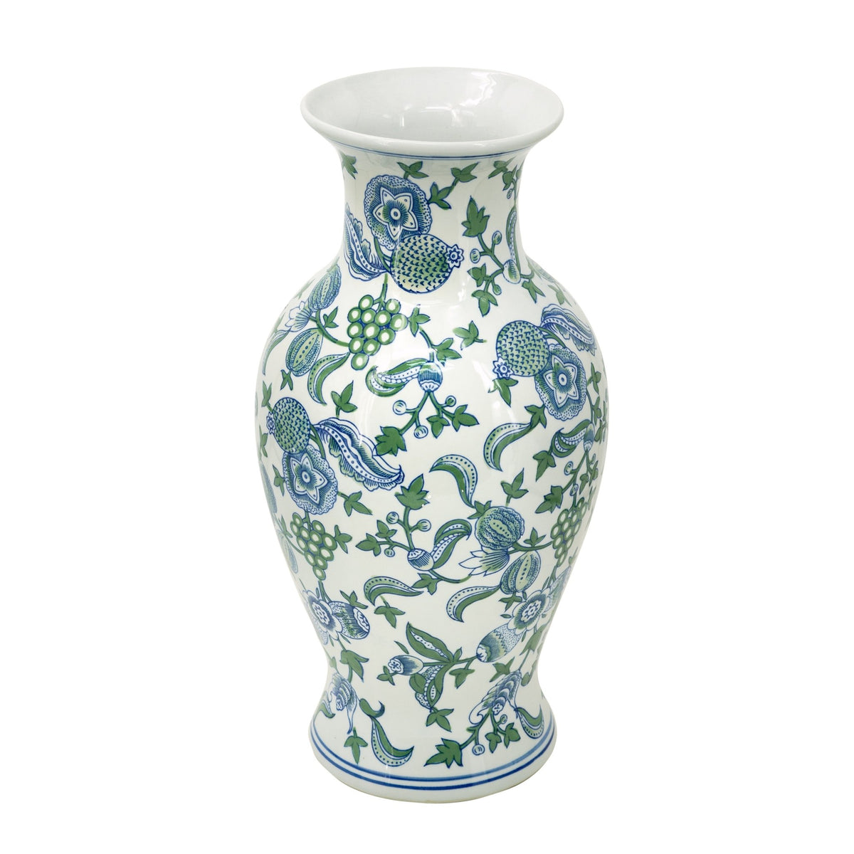 Porcelain Blue And White Cherry Blossom Vase Vases and Jars| Roots Furniture