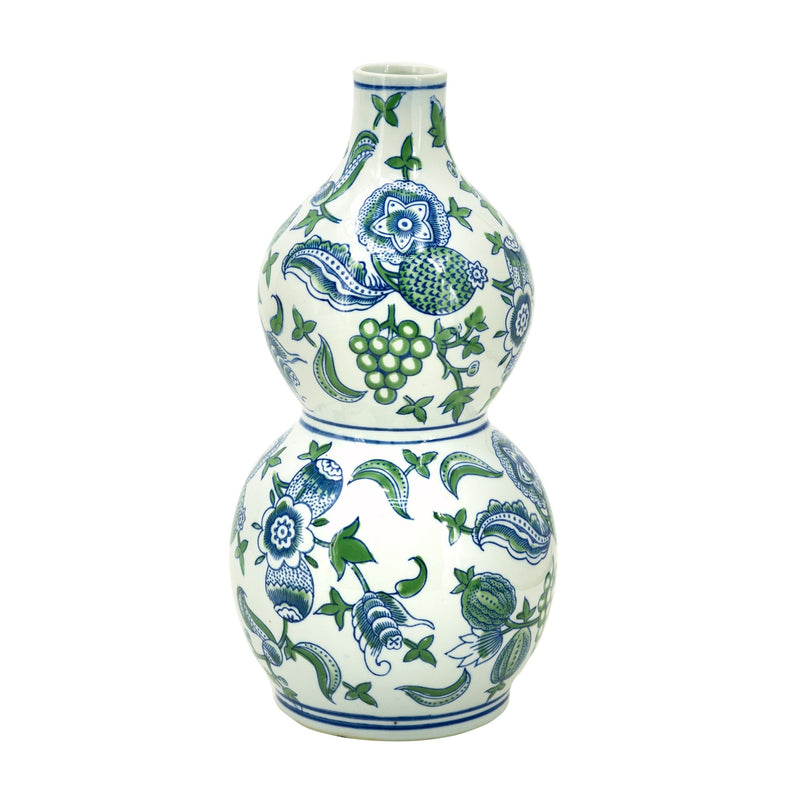 Porcelain Blue And White Cherry Blossom Vase - Al Rugaib Furniture