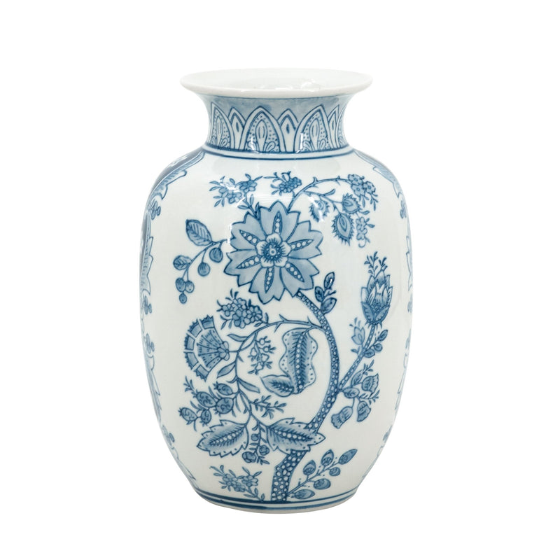 Porcelain Blue And White Vase - Al Rugaib Furniture