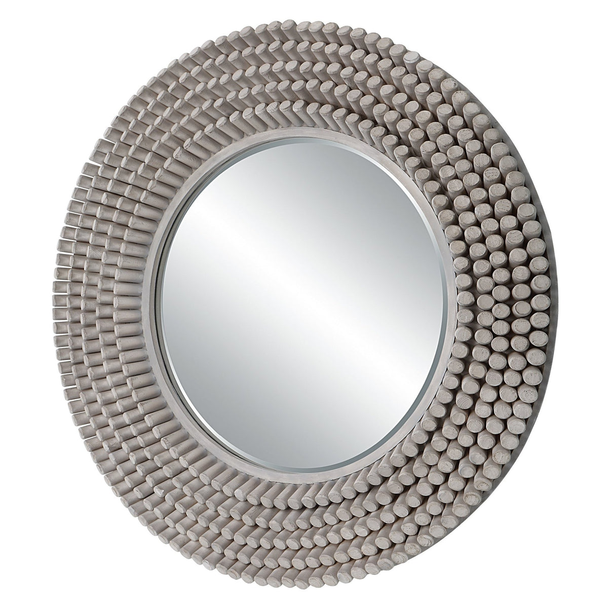 Portside Round Mirror, Gray Mirrors| Uttermost