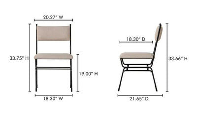 Posta Dining Chair Beige - Al Rugaib Furniture