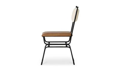 Posta Dining Chair Brown Leather - Al Rugaib Furniture