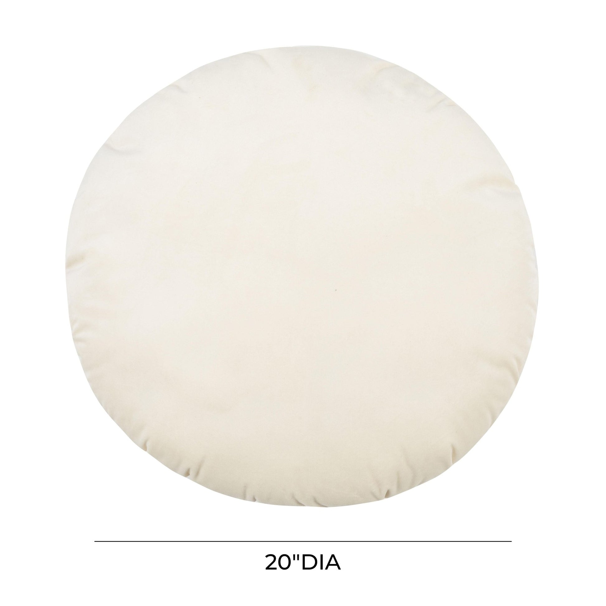 Potter 20" Cream Velvet Pillow Pillows| TOV