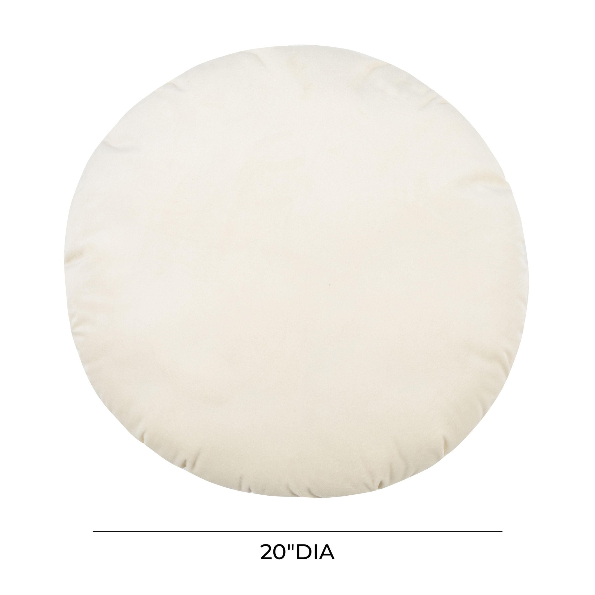 Potter 20" Cream Velvet Pillow Pillows| TOV