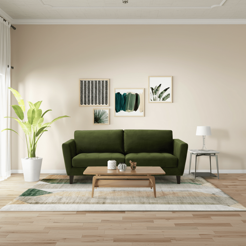 Prague Green 3 Seater Sofa Sofas & Loveseats| Roots Furniture