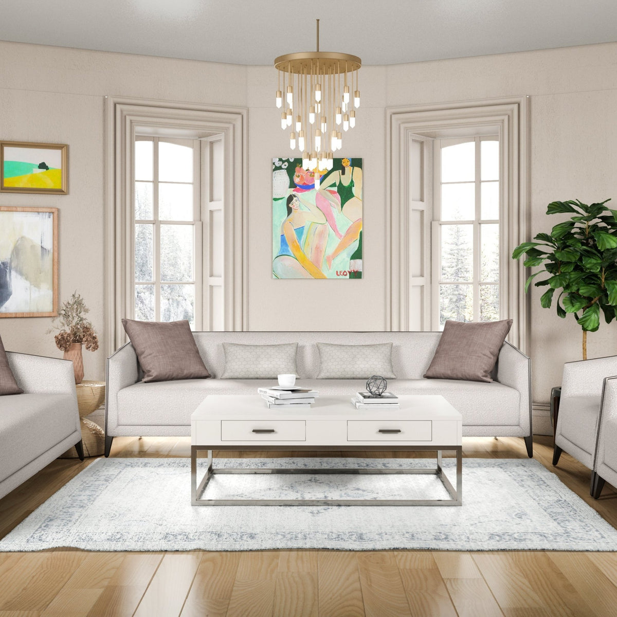 Prestige Cream 3 Seater Sofa Sofas & Loveseats| Roots Furniture
