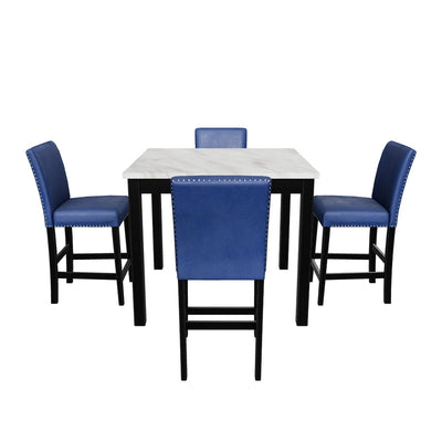 طاولة طعام مرتفعة مع كراسي بار من كراندرلين (طقم من 5 قطع)