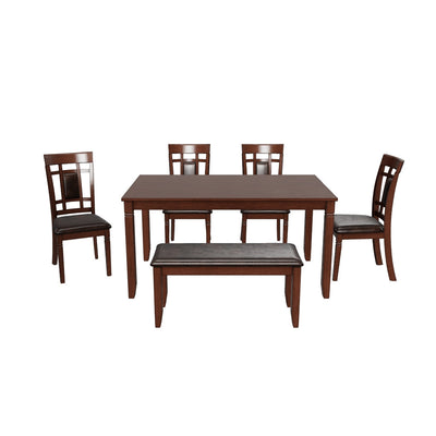 Bennox Dining Table and Chairs with Bench (Set of 6)