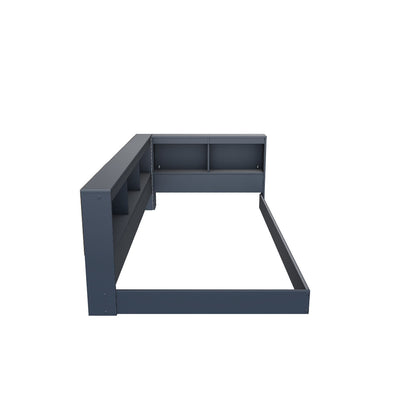 سرير تخزين مزدوج سيمينفورت مع مكتبة