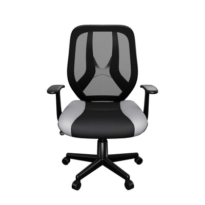 Beauenali Black/Gray Home Office Swivel Desk Chair