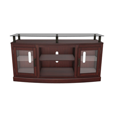 طاولة تلفاز متوسطة مع مدفأة