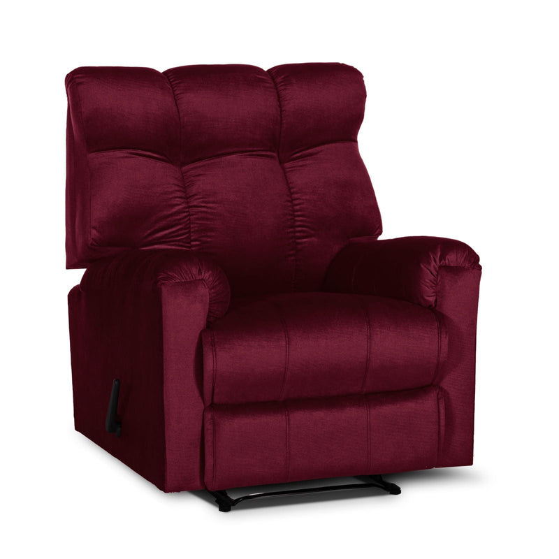 Prime Comfort | Velvet Rocking Recliner Chair - Light Beige - Al Rugaib Furniture