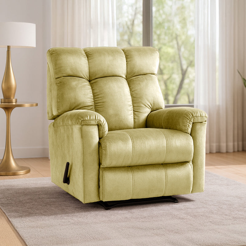 Prime Comfort | Velvet Rocking & Rotating Recliner Chair - Al Rugaib Furniture