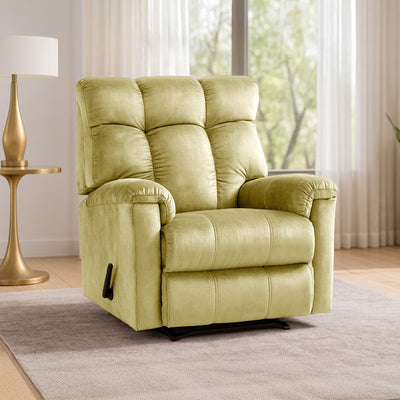 Prime Comfort | Velvet Rocking & Rotating Recliner Chair - Al Rugaib Furniture