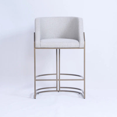 Prism Beige Linen Counter Stool Dining Chair - Al Rugaib Furniture