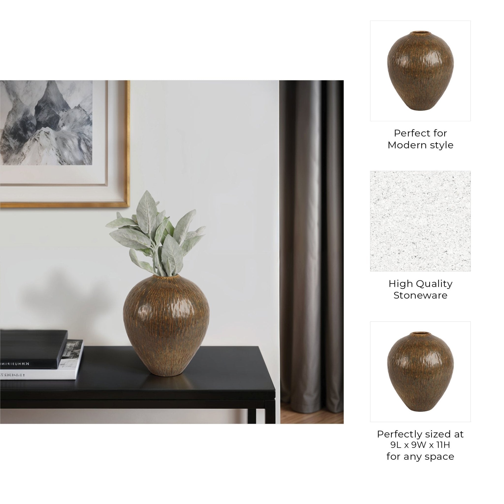 PROCIDA VASE, BROWN Vases and Jars| Sagebrook Home