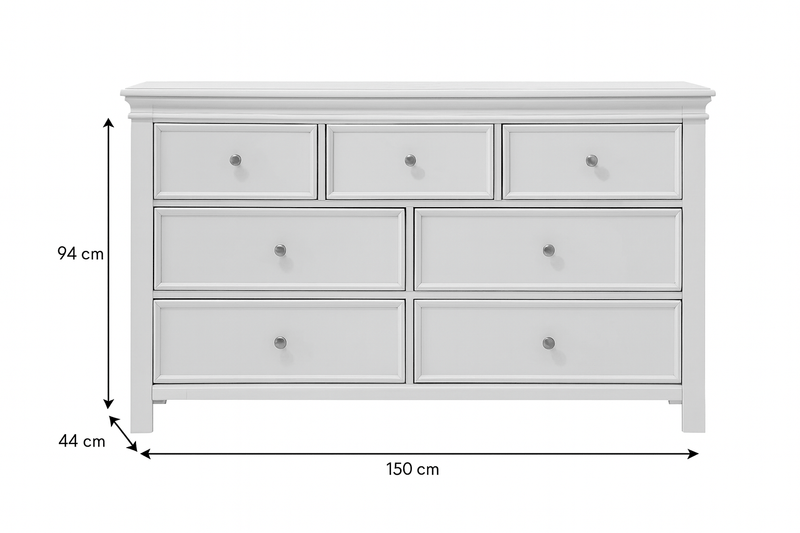 Provence White Wood Dresser - Al Rugaib Furniture