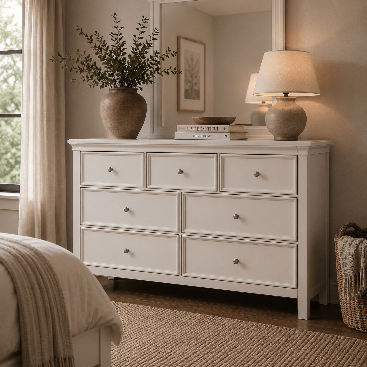 Provence White Wood Dresser Dressers| Roots Furniture