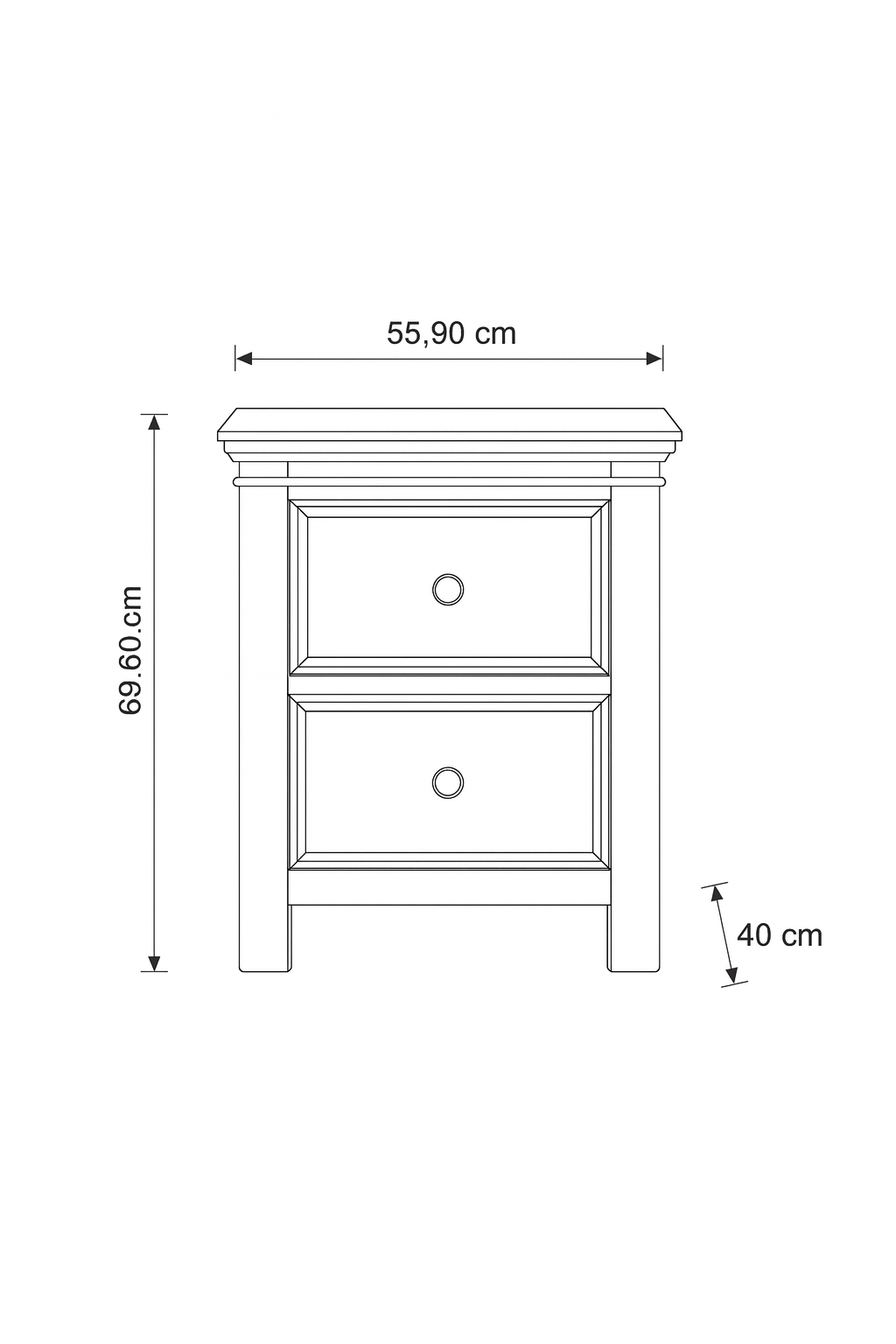 Provence White Wood Night Stand Nightstands| Roots Furniture