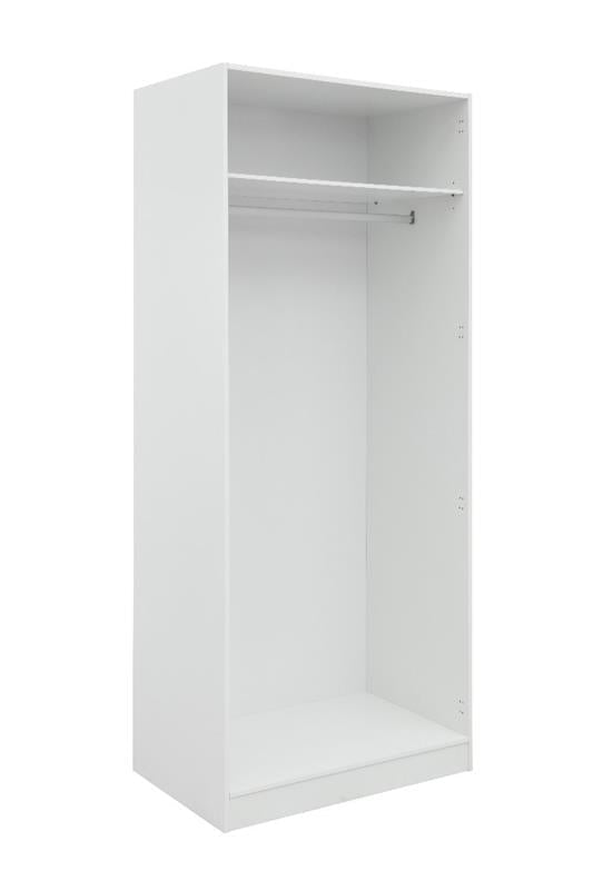 Provence White Wood Wardobe with 4 Panel Doors & 2 Mirror Doors Wardrobes| Roots Furniture