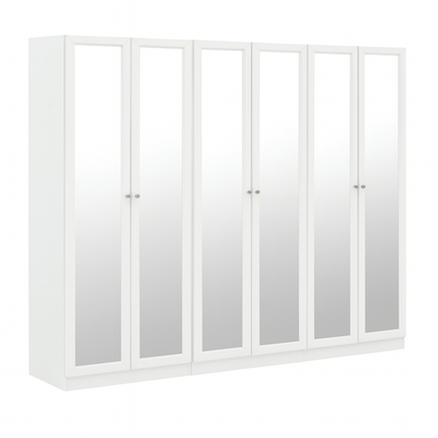 Provence White Wood Wardobe With 6 Doors - Al Rugaib Furniture