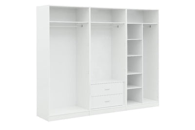 Provence White Wood Wardobe With 6 Doors - Al Rugaib Furniture