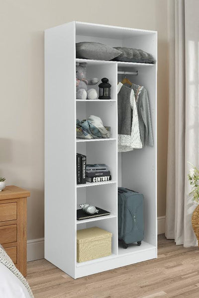 Provence White Wood Wardrobe - Al Rugaib Furniture