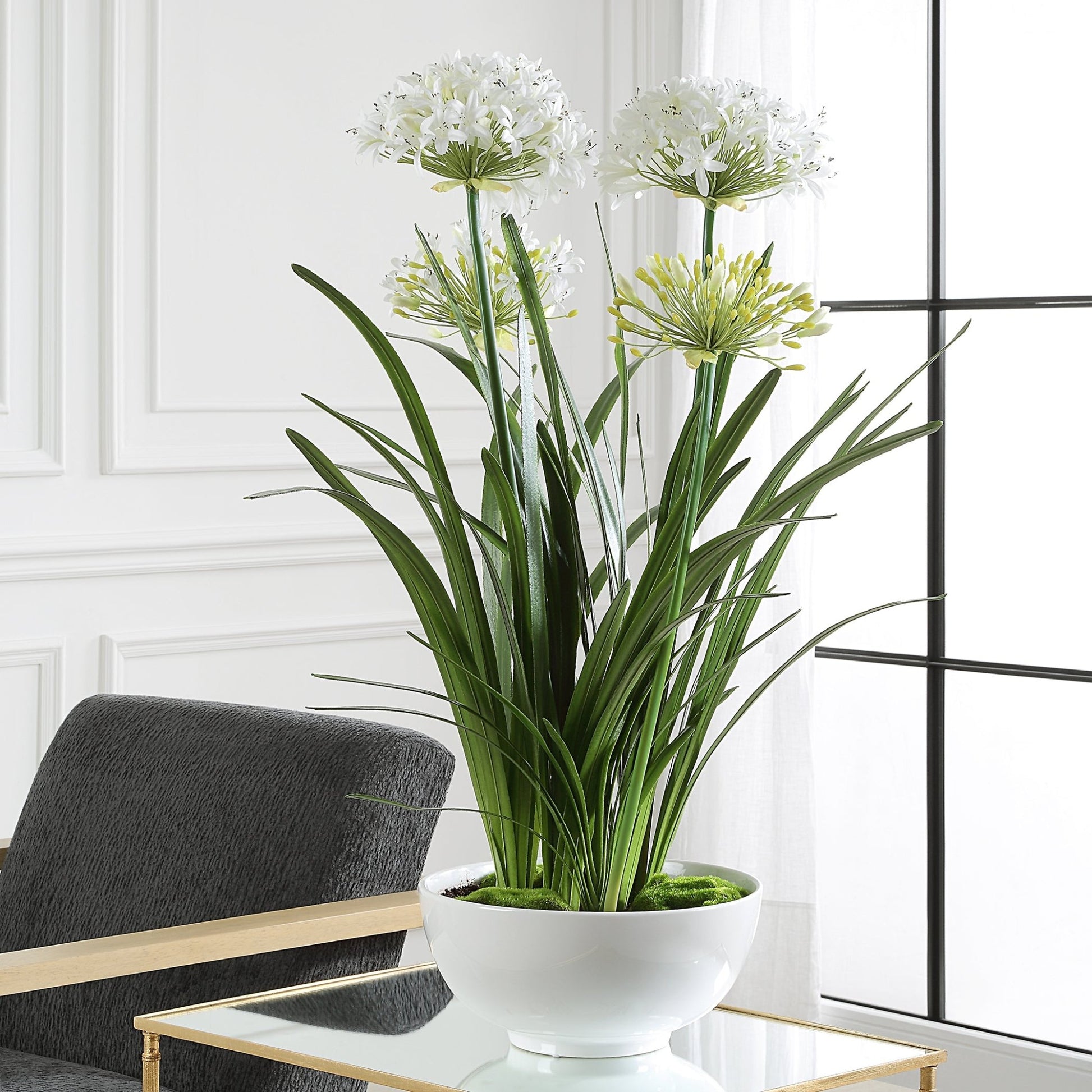 Purity Agapanthus Centerpiece Vases and Jars| Uttermost