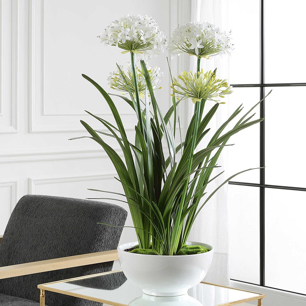 Purity Agapanthus Centerpiece Vases and Jars| Uttermost