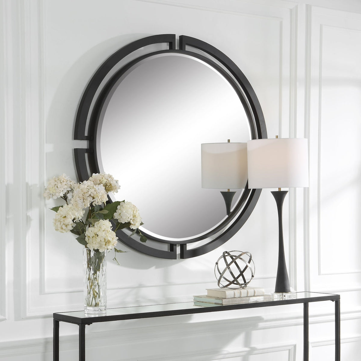 Quadrant Round Mirror Mirrors| Uttermost