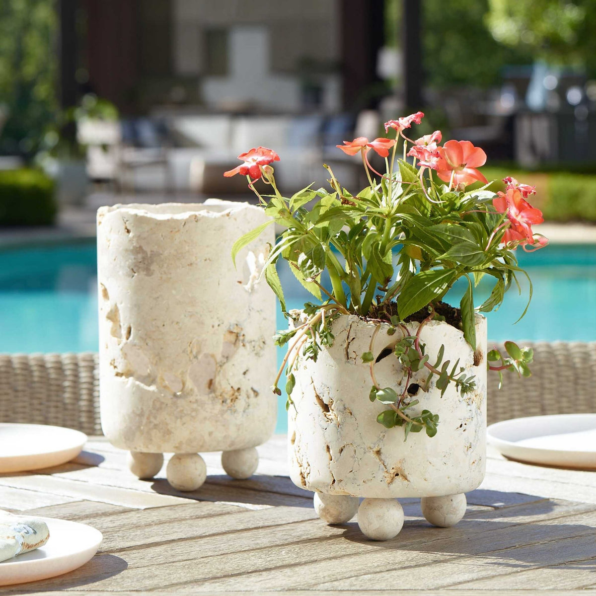 Quarried Stone Candleholders, S/2 Candle Holders| Uttermost