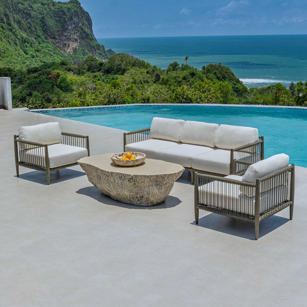 Quarried Stone Indoor-Outdoor Bowl Bowl| Uttermost