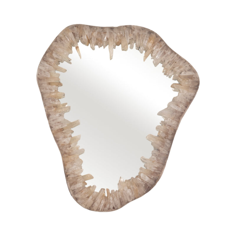 Quartz, 25" Organic Mirror, Ivory - Al Rugaib Furniture