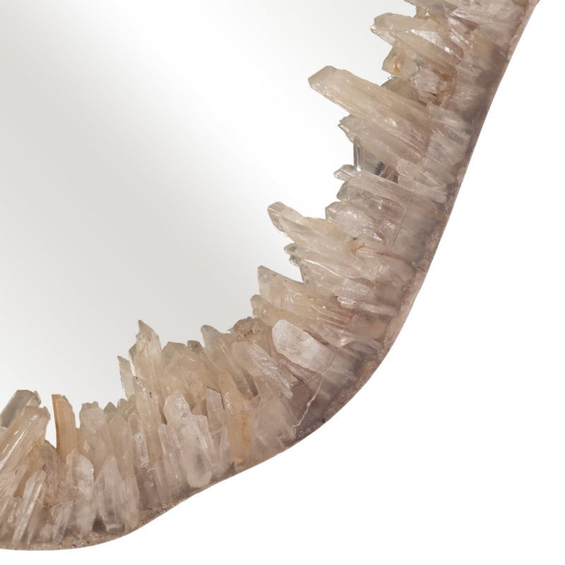 Quartz, 25" Organic Mirror, Ivory - Al Rugaib Furniture