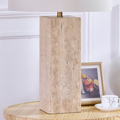 Quartz Travertine Table Lamp - Al Rugaib Furniture