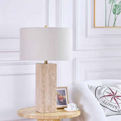 Quartz Travertine Table Lamp - Al Rugaib Furniture