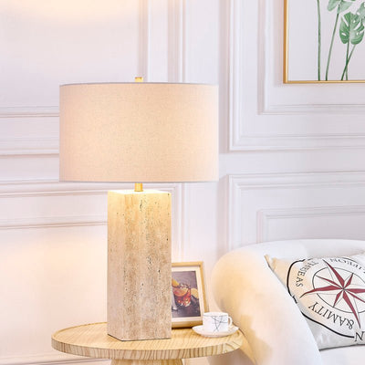 Quartz Travertine Table Lamp - Al Rugaib Furniture