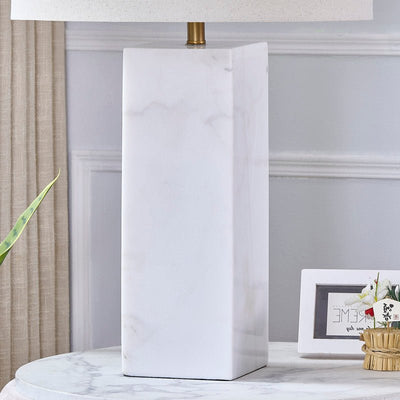 Quartz White MarbleTable Lamp - Al Rugaib Furniture