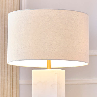 Quartz White MarbleTable Lamp - Al Rugaib Furniture