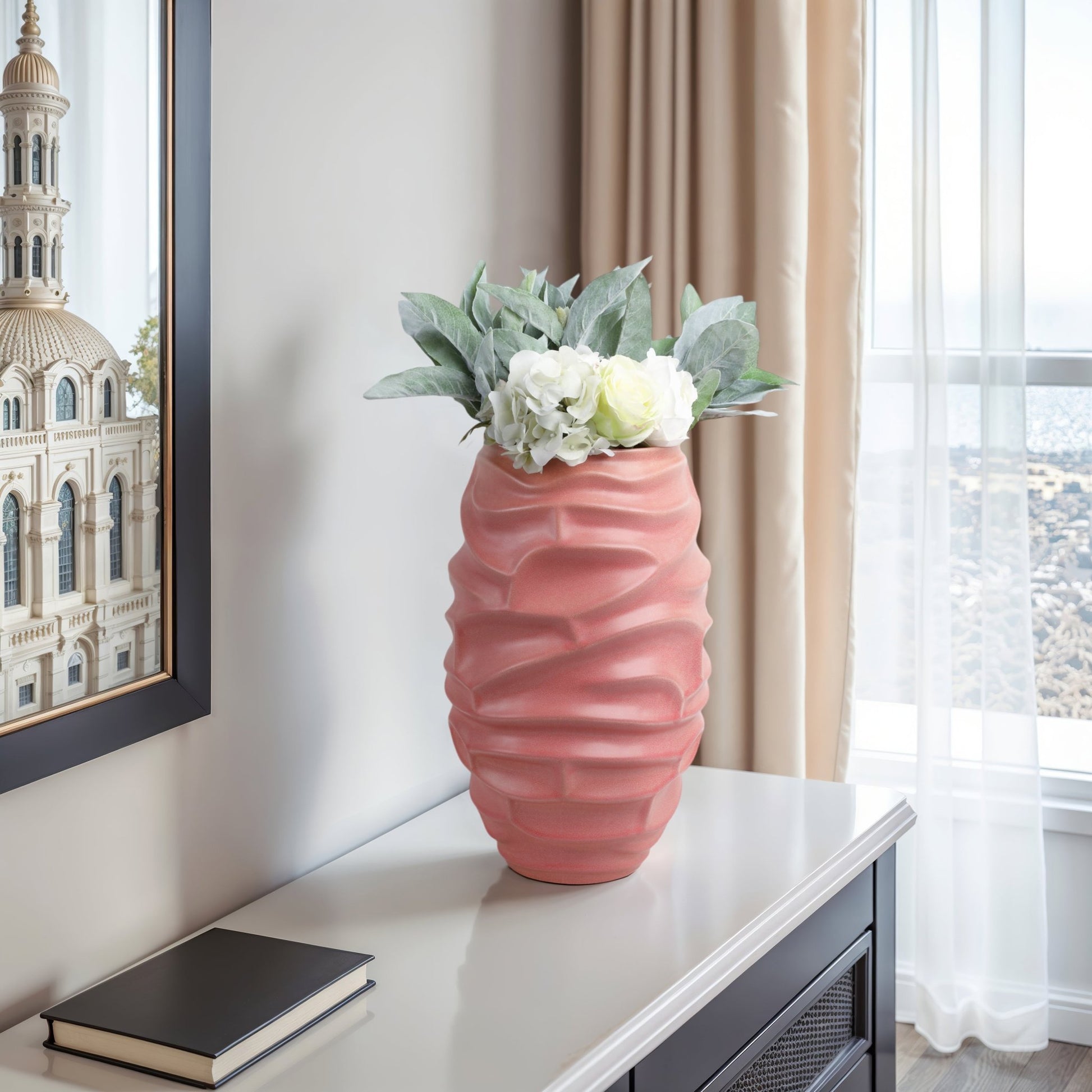 qunlan Porcelain Vase, Bean Red Vases and Jars| Sagebrook Home