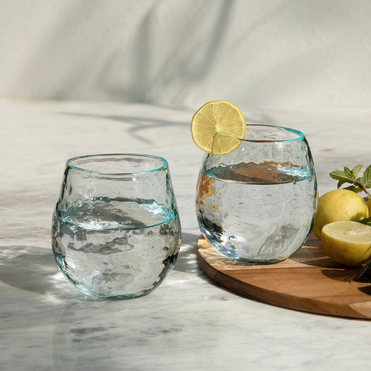 Quoise Glass Tumbler Set of 2 (Round) Bottles & Containers| Roots Furniture