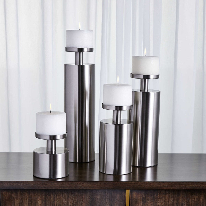 Kamdyn Silver Candleholders, S/4