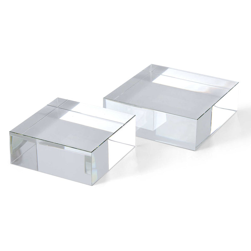 Crystal Square Risers, S/2