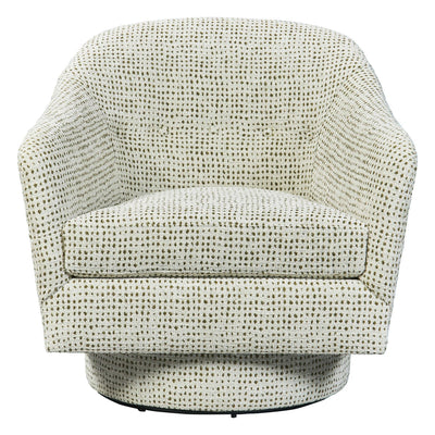 Coupe Swivel Chair - Olive Dot