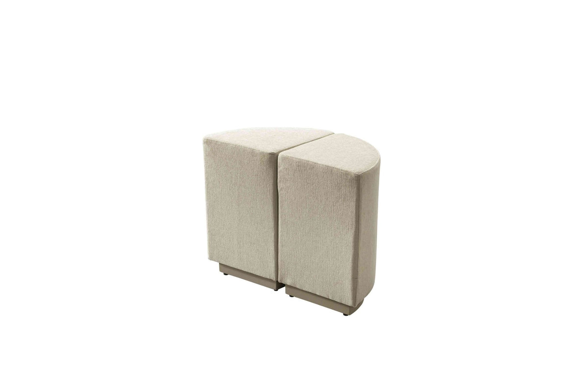 Raghad&Aseel Modular Fabric 1/4 Sector Ottoman Sectionals| Roots Furniture