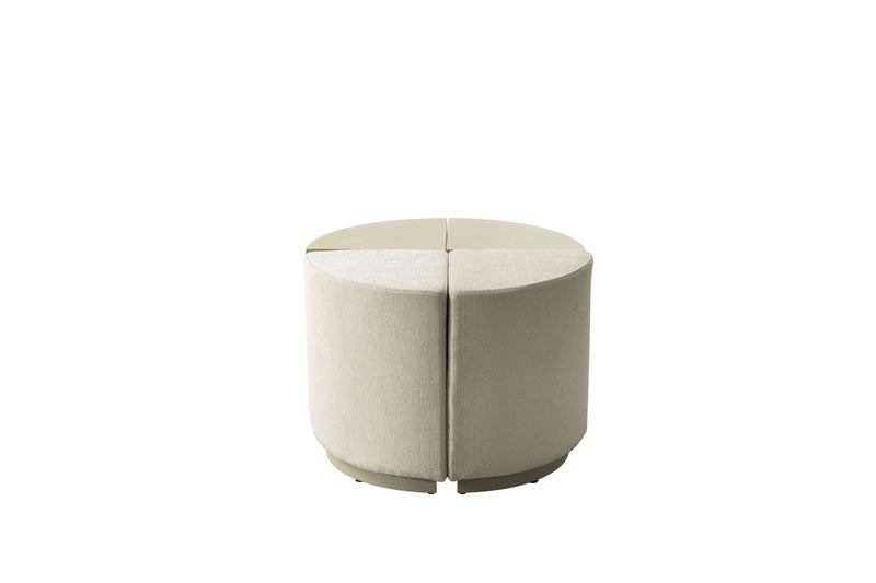 Raghad&Aseel Modular Wooden 1/4 Sector Ottoman - Al Rugaib Furniture