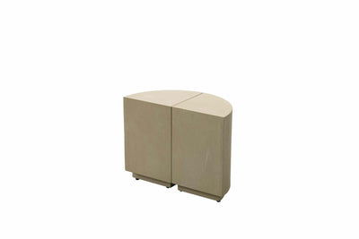 Raghad&Aseel Modular Wooden 1/4 Sector Ottoman - Al Rugaib Furniture