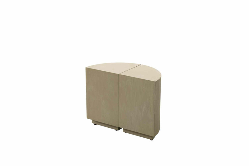 Raghad&Aseel Modular Wooden 1/4 Sector Ottoman - Al Rugaib Furniture