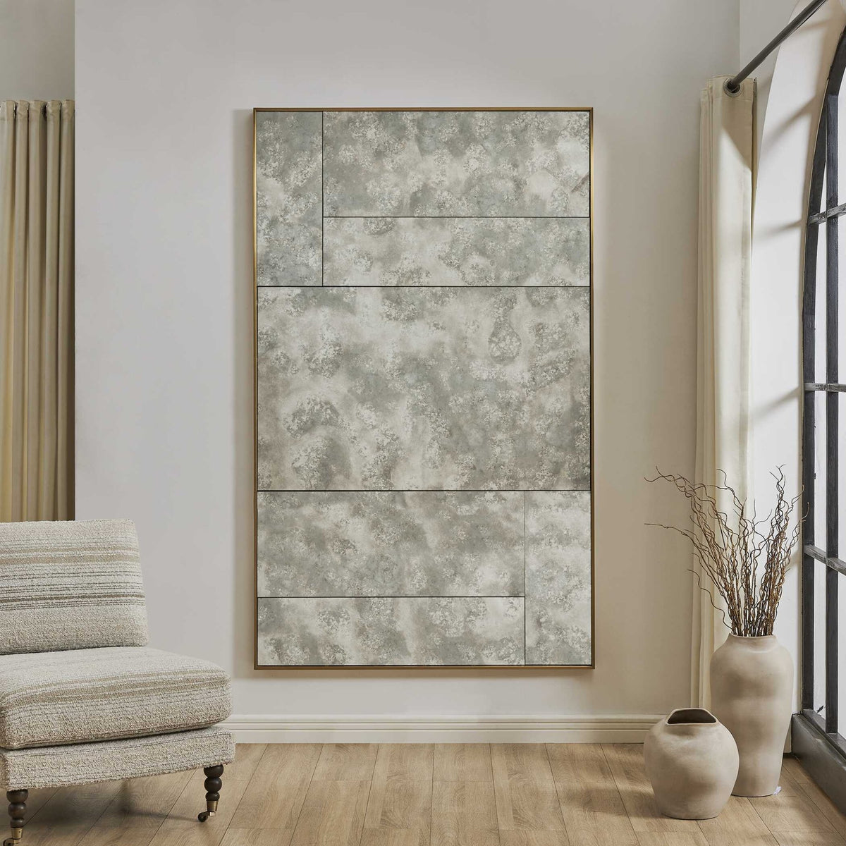 Rally Oversized Antiqued Mirror Mirrors| Uttermost